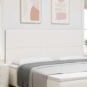vidaXL Hoofdbord Crème 200 cm Katoen Stof
