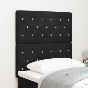 vidaXL Hoofdbord Zwart 80 cm Fluweel