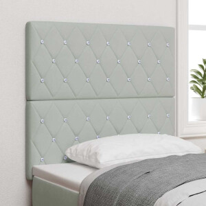 vidaXL Hoofdbord Lichtgrijs 90 cm Fluweel