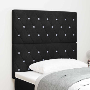 vidaXL Hoofdbord Zwart 90 cm Fluweel