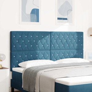 vidaXL Hoofdbord Donkerblauw 180 cm Fluweel