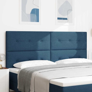 vidaXL in hoogte verstelbaar hoofdbord Blauw 200 cm Stof
