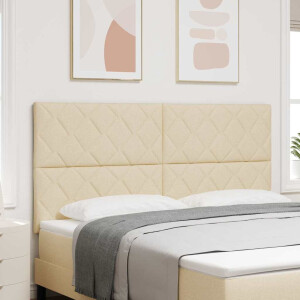 vidaXL Hoofdbord Crème 180 cm Stof