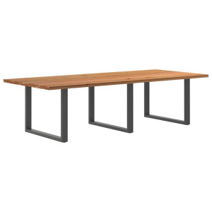 vidaXL Eettafel rechthoekig 280x120x74 cm massief eikenhout lichtbruin