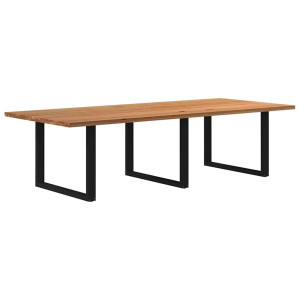 vidaXL Eettafel rechthoekig 280x120x74 cm massief eikenhout lichtbruin