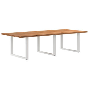 vidaXL Eettafel rechthoekig 280x120x74 cm massief eikenhout lichtbruin