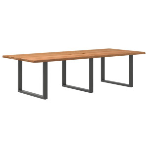 vidaXL Eettafel rechthoekig 280x120x74 cm massief eikenhout lichtbruin