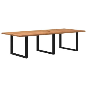vidaXL Eettafel rechthoekig 280x120x74 cm massief eikenhout lichtbruin