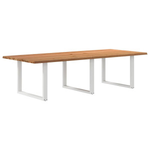 vidaXL Eettafel rechthoekig 280x120x74 cm massief eikenhout lichtbruin