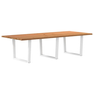 vidaXL Eettafel met natuurlijke rand 280x120x74 cm massief eikenhout