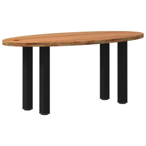 vidaXL Eettafel 180x90x74 cm ovaal massief eikenhout lichtbruin