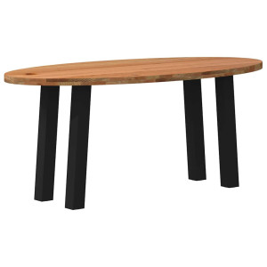 vidaXL Eettafel 180x90x74 cm ovaal massief eikenhout lichtbruin