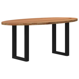 vidaXL Eettafel 180x90x74 cm ovaal massief eikenhout lichtbruin