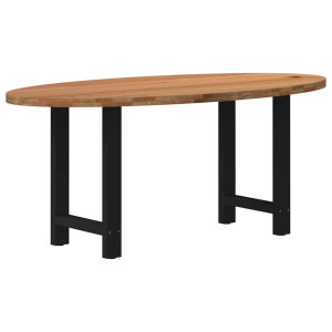 vidaXL Eettafel 180x90x74 cm ovaal massief eikenhout lichtbruin
