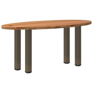 vidaXL Eettafel 180x90x74 cm ovaal massief eikenhout lichtbruin