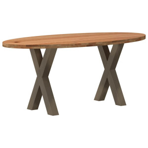 vidaXL Eettafel 180x90x74 cm ovaal massief eikenhout lichtbruin