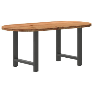 vidaXL Eettafel 180x90x74 cm ovaal massief eikenhout lichtbruin