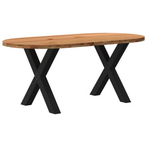 vidaXL Eettafel 180x90x74 cm ovaal massief eikenhout lichtbruin