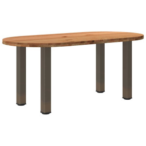 vidaXL Eettafel 180x90x74 cm ovaal massief eikenhout lichtbruin