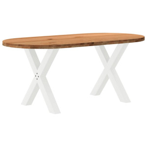 vidaXL Eettafel 180x90x74 cm ovaal massief eikenhout lichtbruin