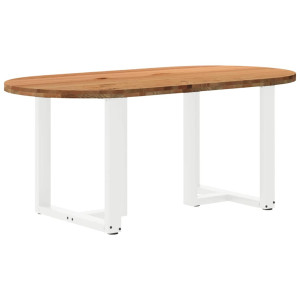 vidaXL Eettafel 180x90x74 cm ovaal massief eikenhout lichtbruin