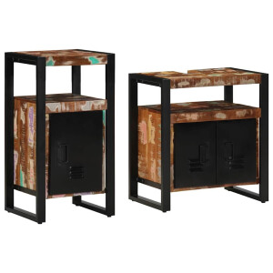 vidaXL Badkamermeubelset 2 pcs Bruin massief gerecycled hout