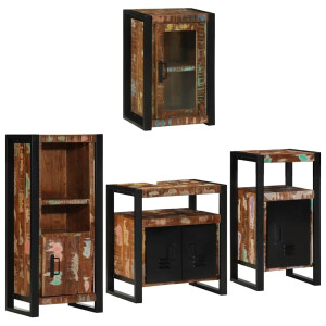 vidaXL Badkamermeubelset 4 pcs Multikleur Massief gerecycled hout