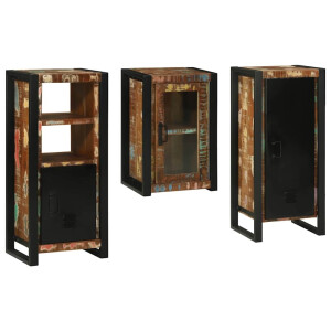 vidaXL Badkamermeubelset 3 pcs Multikleur Massief gerecycled hout
