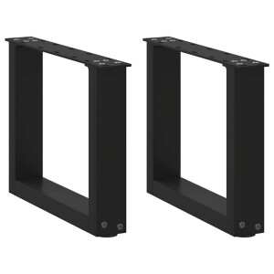vidaXL Salontafelpoten 2 st U-vormig 30x(30-31) cm staal zwart