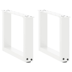 vidaXL Salontafelpoten 2 st U-vormig 30x(30-31) cm staal wit
