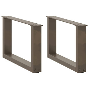 vidaXL Salontafelpoten 2 st U-vormig 50x(30-31) cm staal naturel