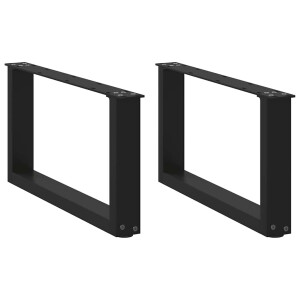 vidaXL Salontafelpoten 2 st U-vormig 60x(30-31) cm staal zwart