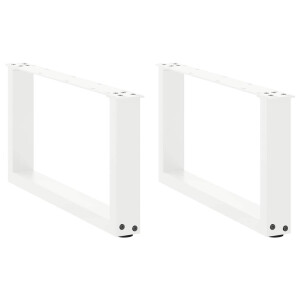 vidaXL Salontafelpoten 2 st U-vormig 60x(30-31) cm staal wit