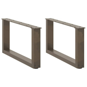 vidaXL Salontafelpoten 2 st U-vormig 60x(30-31) cm staal naturel