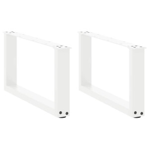 vidaXL Salontafelpoten 2 st U-vormig 70x(30-31) cm staal wit
