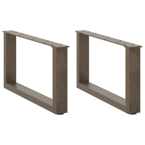 vidaXL Salontafelpoten 2 st U-vormig 70x(30-31) cm staal naturel