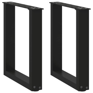 vidaXL Salontafelpoten 2 st U-vormig 28x(42-43) cm staal zwart