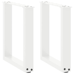 vidaXL Salontafelpoten 2 st U-vormig 28x(42-43) cm staal wit
