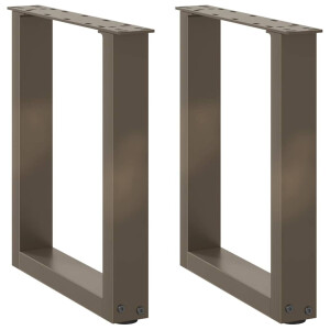 vidaXL Salontafelpoten 2 st U-vormig 28x(42-43) cm staal naturel