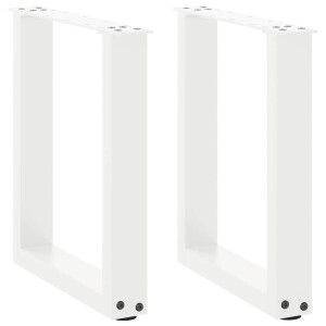 vidaXL Salontafelpoten 2 st U-vormig 38x(42-43) cm staal wit