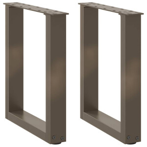 vidaXL Salontafelpoten 2 st U-vormig 38x(42-43) cm staal naturel