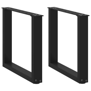 vidaXL Salontafelpoten 2 st U-vormig 50x(42-43) cm staal zwart