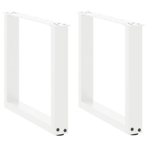 vidaXL Salontafelpoten 2 st U-vormig 50x(42-43) cm staal wit