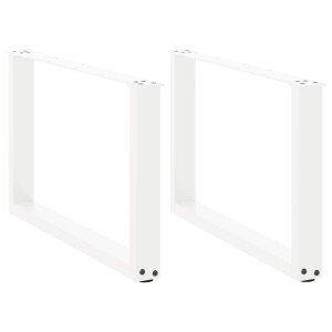 vidaXL Salontafelpoten 2 st U-vormig 60x(42-43) cm staal wit