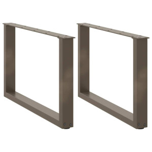 vidaXL Salontafelpoten 2 st U-vormig 70x(42-43) cm staal naturel