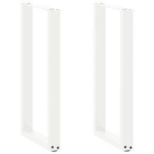 vidaXL Console tafelpoten 2 st U-vormig 38x(72-73) cm staal wit