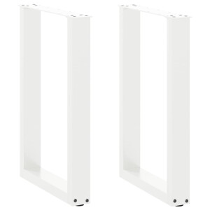 vidaXL Eettafelpoten 2 st U-vormig 50x(72-73) cm staal wit