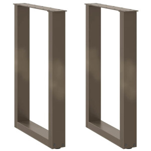 vidaXL Eettafelpoten 2 st U-vormig 50x(72-73) cm staal naturel