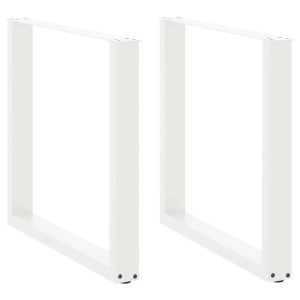 vidaXL Salontafelpoten 2 st U-vormig 80x(72-73) cm staal wit