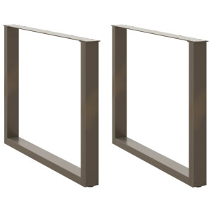 vidaXL Eettafelpoten 2 st U-vormig 100x(72-73) cm staal naturel